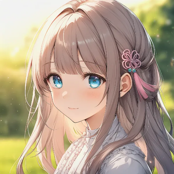 結び目型の髪飾り（お嬢様ヘアのアクセサリ）のAIイラスト｜プロンプト紹介