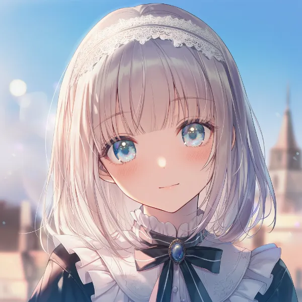 レースのヘアバンド（お嬢様ヘアのアクセサリ）のAIイラスト｜プロンプト紹介