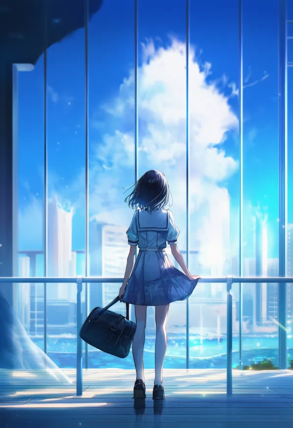 大きな窓のAIイラスト