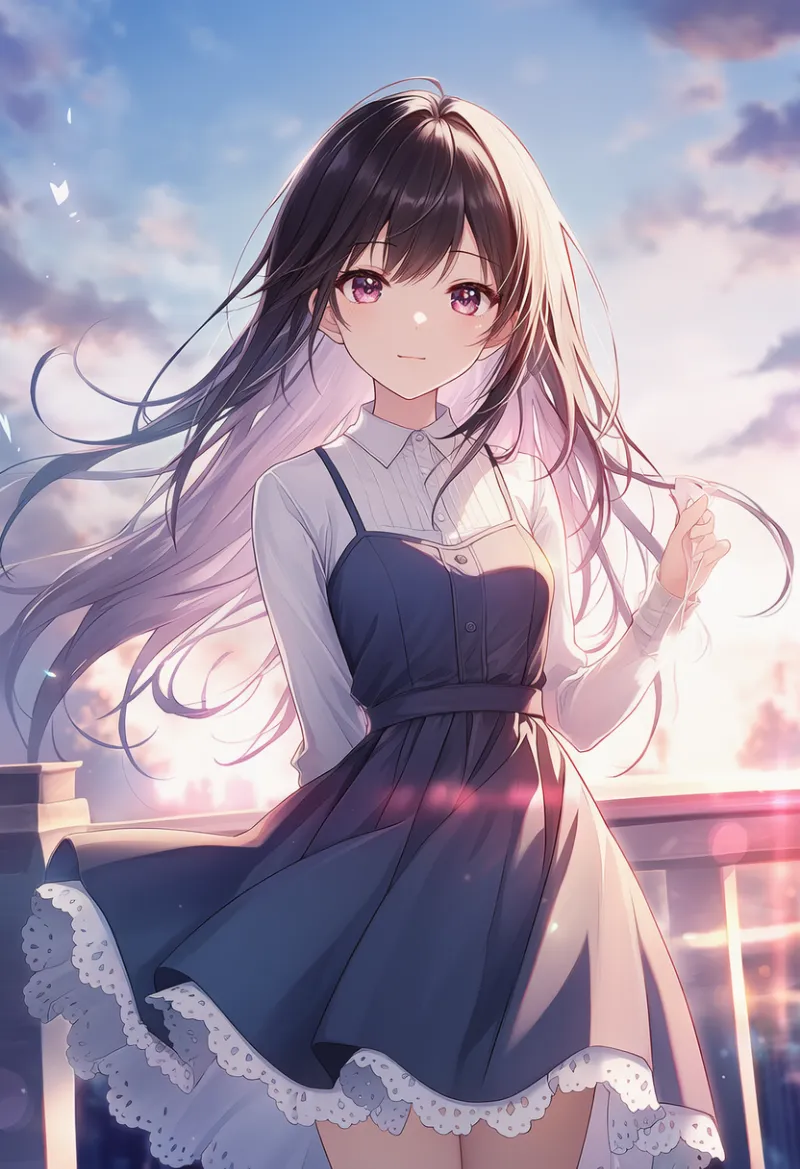 レイヤード（重ね着）の服のAIイラスト｜プロンプト紹介