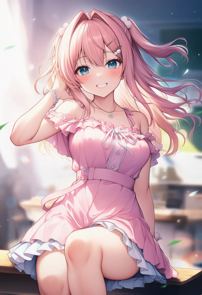 レイヤードドレスのAIイラスト（姫カジ）｜プロンプト紹介