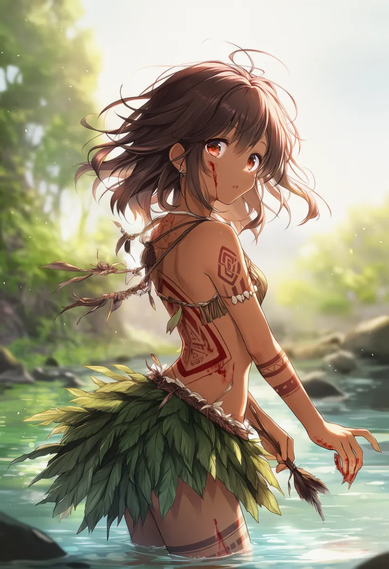 葉っぱのスカートのAIイラスト｜プロンプト紹介