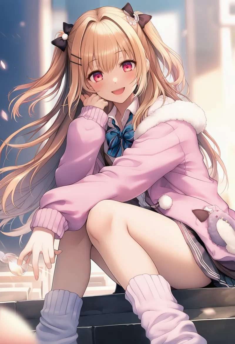 レッグウォーマーのAIイラスト（姫カジ）｜プロンプト紹介