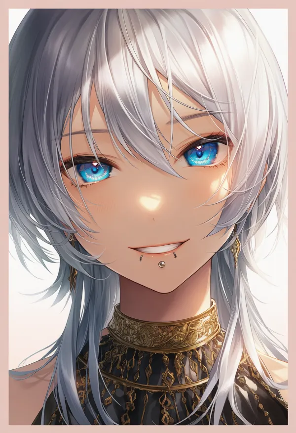 唇ピアスのAIイラスト｜プロンプト紹介