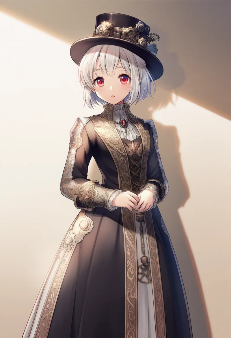 ロングコートのAIイラスト(スチームパンク)|プロンプト紹介