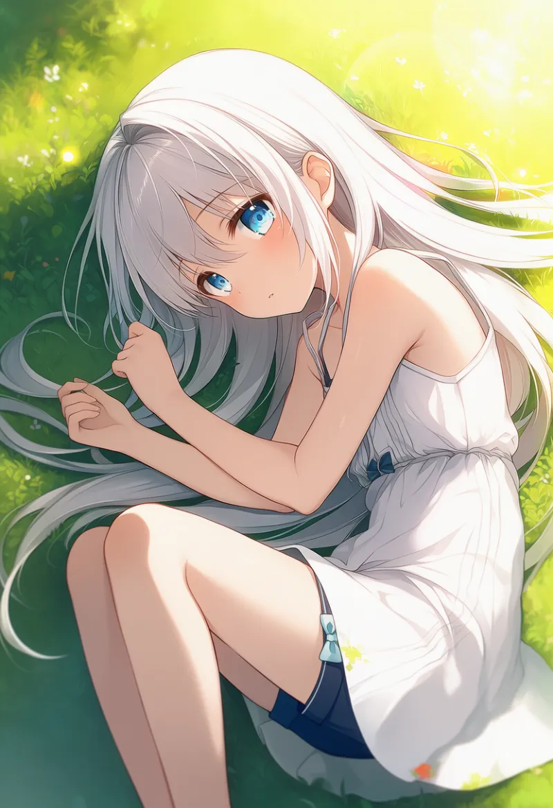 胎児のポーズ|幼い少女のポーズのプロンプト