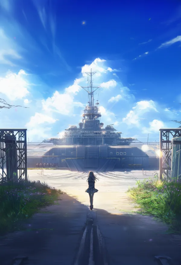 メインゲートのプロンプト:military base, main gate|軍事施設のAIイラスト