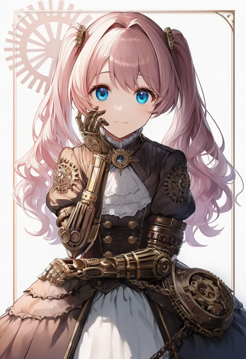 機械式手甲のAIイラスト(スチームパンク)|プロンプト紹介