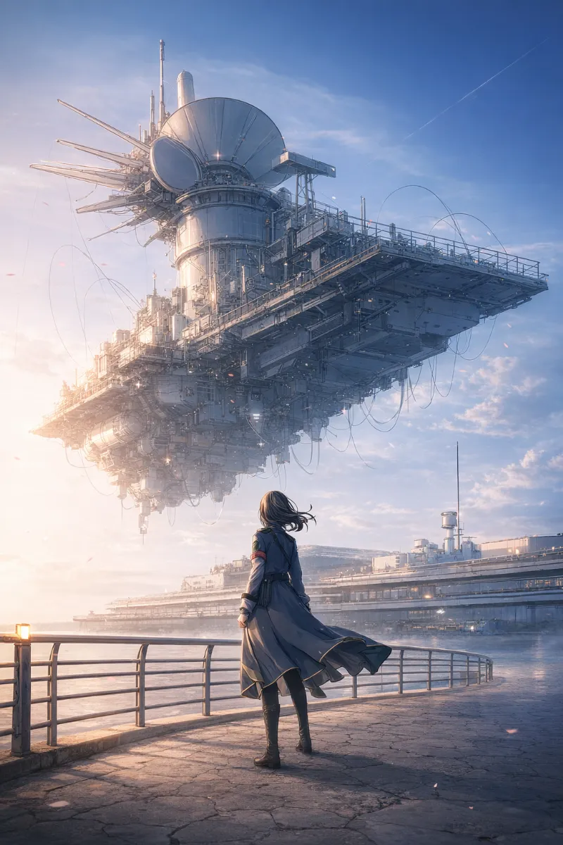 巨大建築物の軍事施設のAIイラスト(軍事施設)|プロンプト紹介