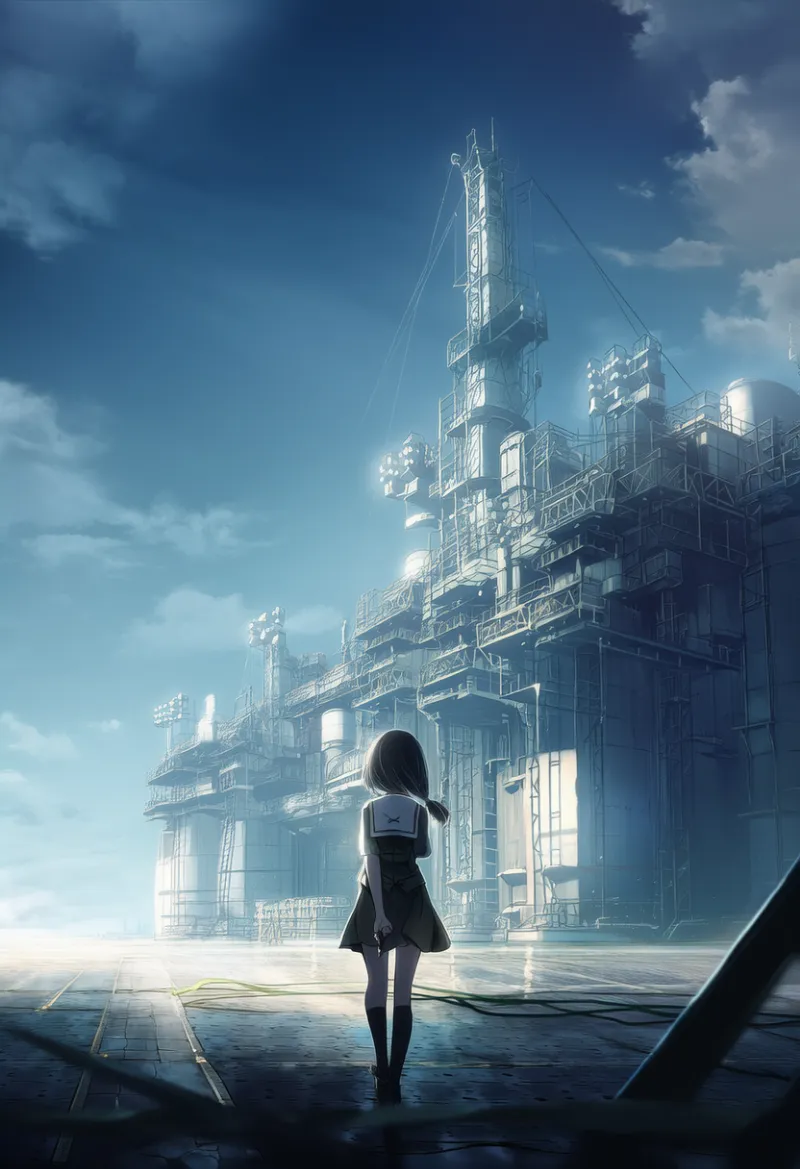 軍需工場のプロンプト:military factory, building|軍事施設のAIイラスト