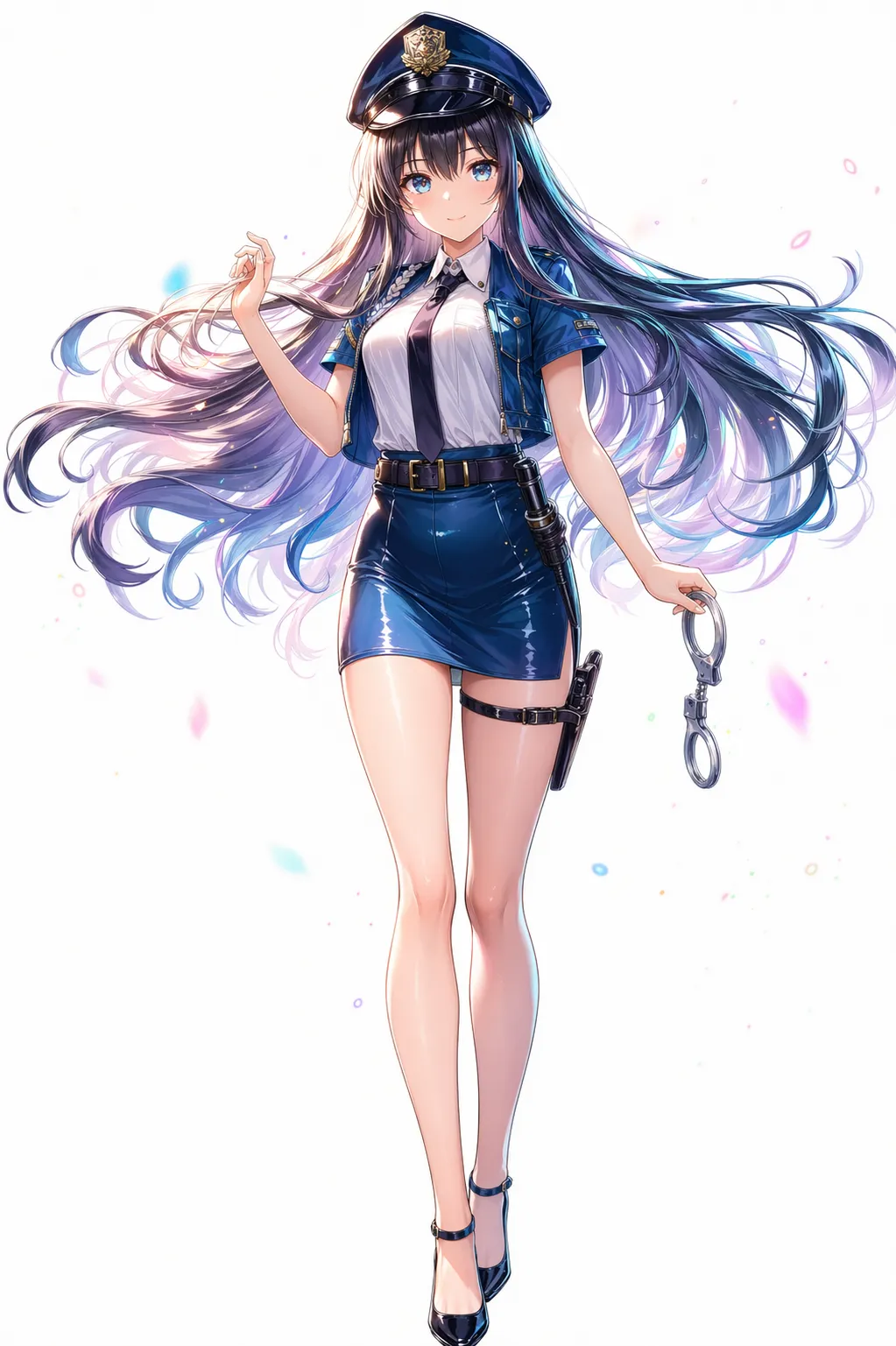 ミニスカポリスのAIイラスト｜プロンプト紹介