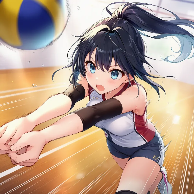 動きの効果線を再現したAIイラスト｜プロンプト紹介：motion lines