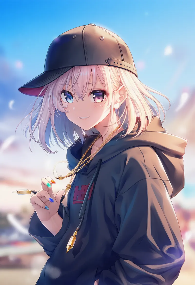 派手なネイルのAIイラスト|プロンプト紹介(ヒップホップファッション)