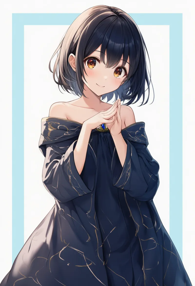 裸にローブのAIイラスト｜プロンプト紹介