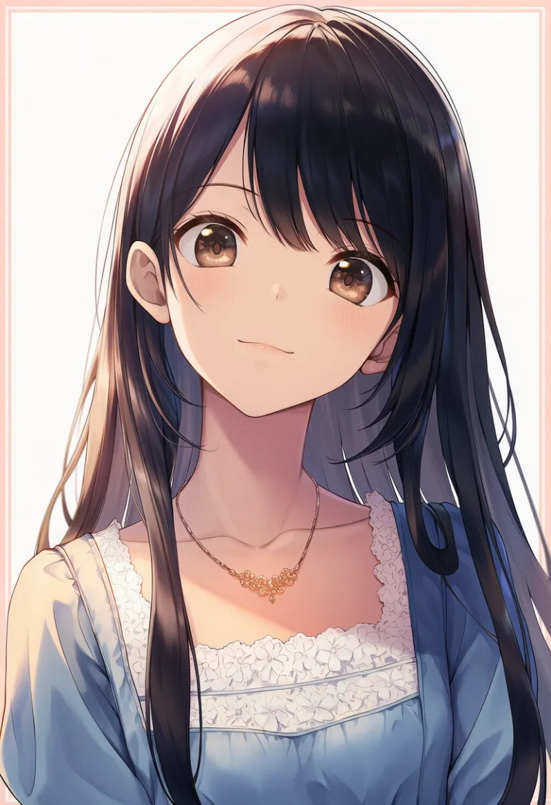 ネックレス、スクウェアネックのAIイラスト|デート用コーデのプロンプト紹介