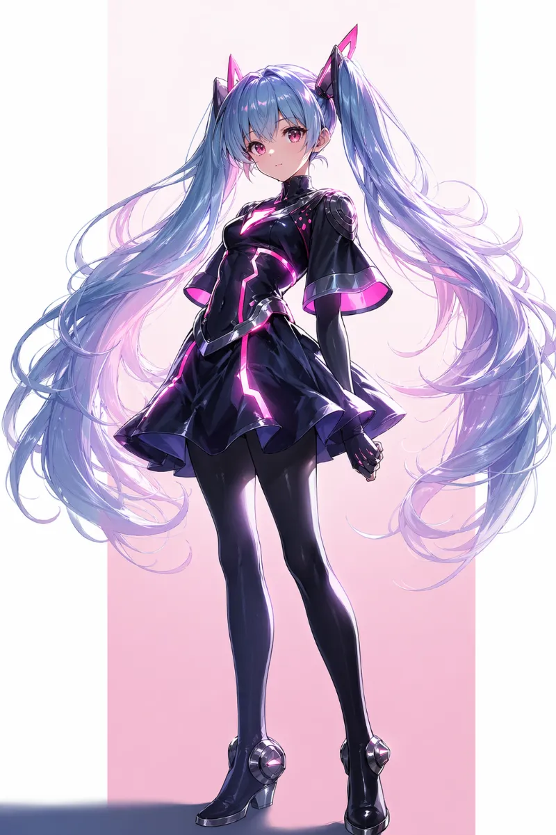 サイバーファッションの美少女｜NovelAIのイラストをGPT Image 2で修正・仕上げをした画像の作例-3