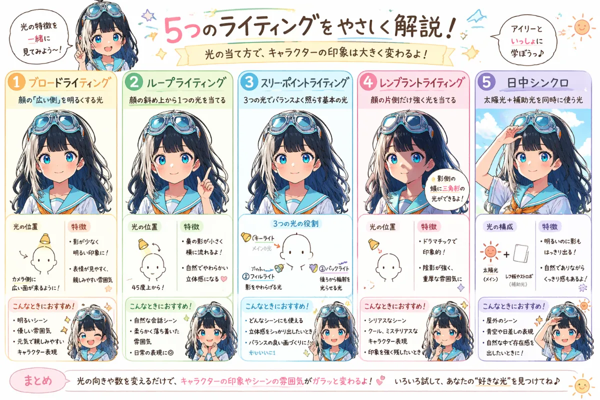 AIイラストで解説するライティング技術の紹介資料