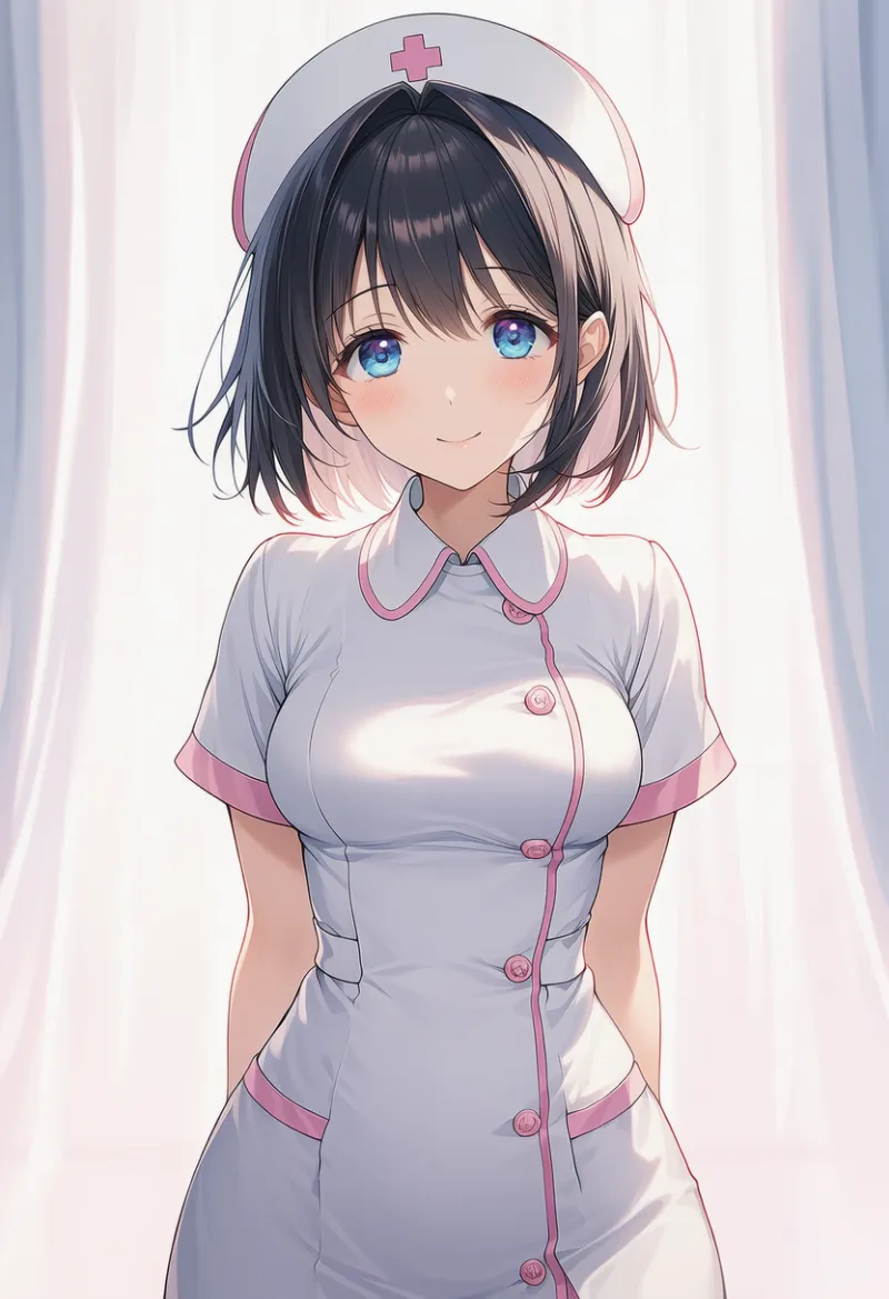 パイピング装飾のナース服のAIイラスト｜プロンプト紹介