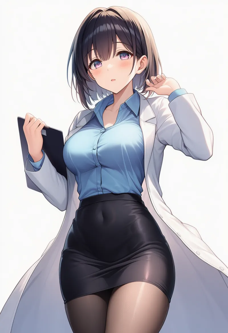 学校の保健室ナース（養護教諭）のAIイラスト｜ナース服デザイン