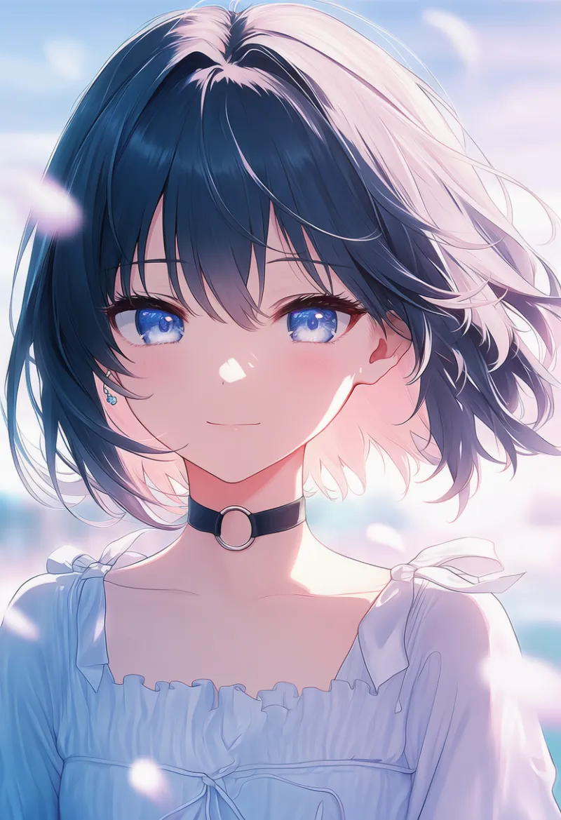 Oリング型のチョーカーのAIイラスト（豪華な服用）｜プロンプト紹介