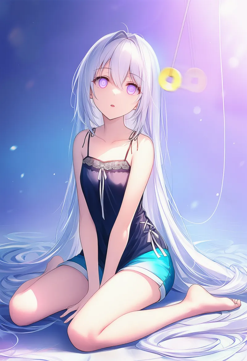 グラデーションの背景のAIイラスト（催眠シーン用プロンプト紹介）