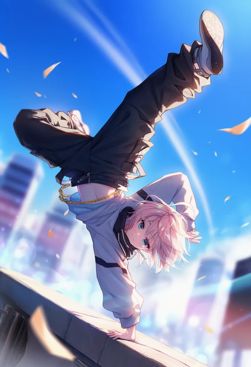 ブレイクダンスのAIイラスト|プロンプト紹介(ヒップホップファッション)