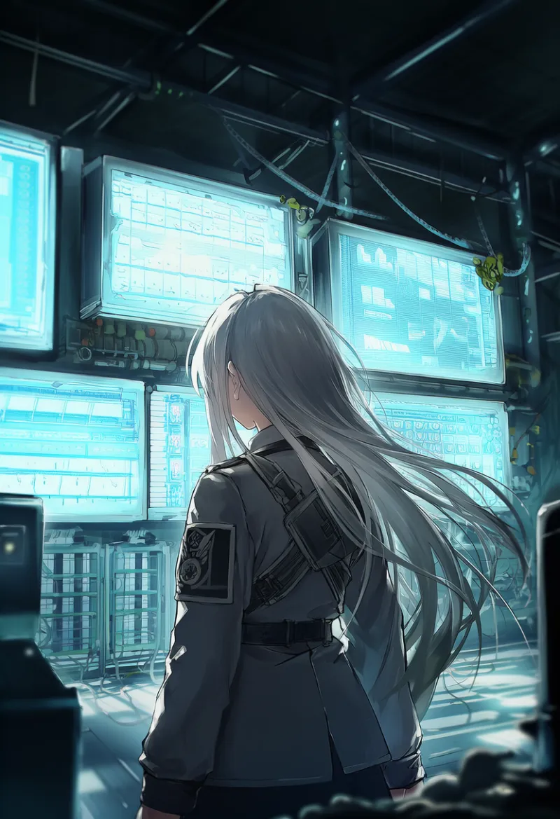 作戦室のプロンプト:operations room, multiple screens, military base|軍事施設のAIイラスト