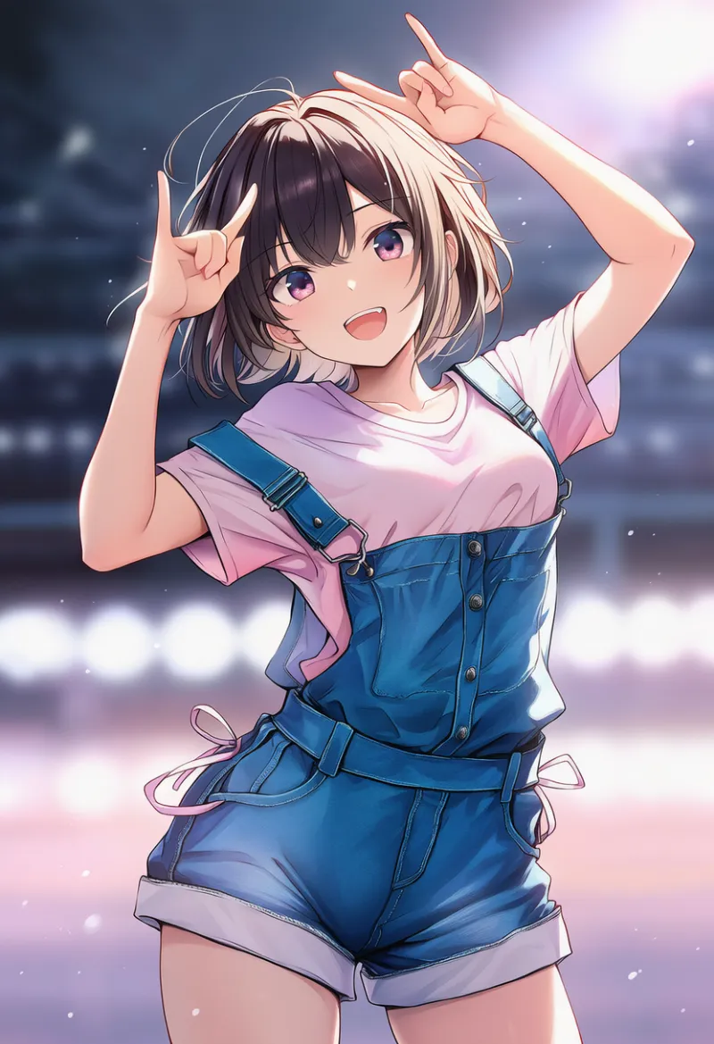 オーバーオールのAIイラスト|プロンプト紹介(ヒップホップファッション)