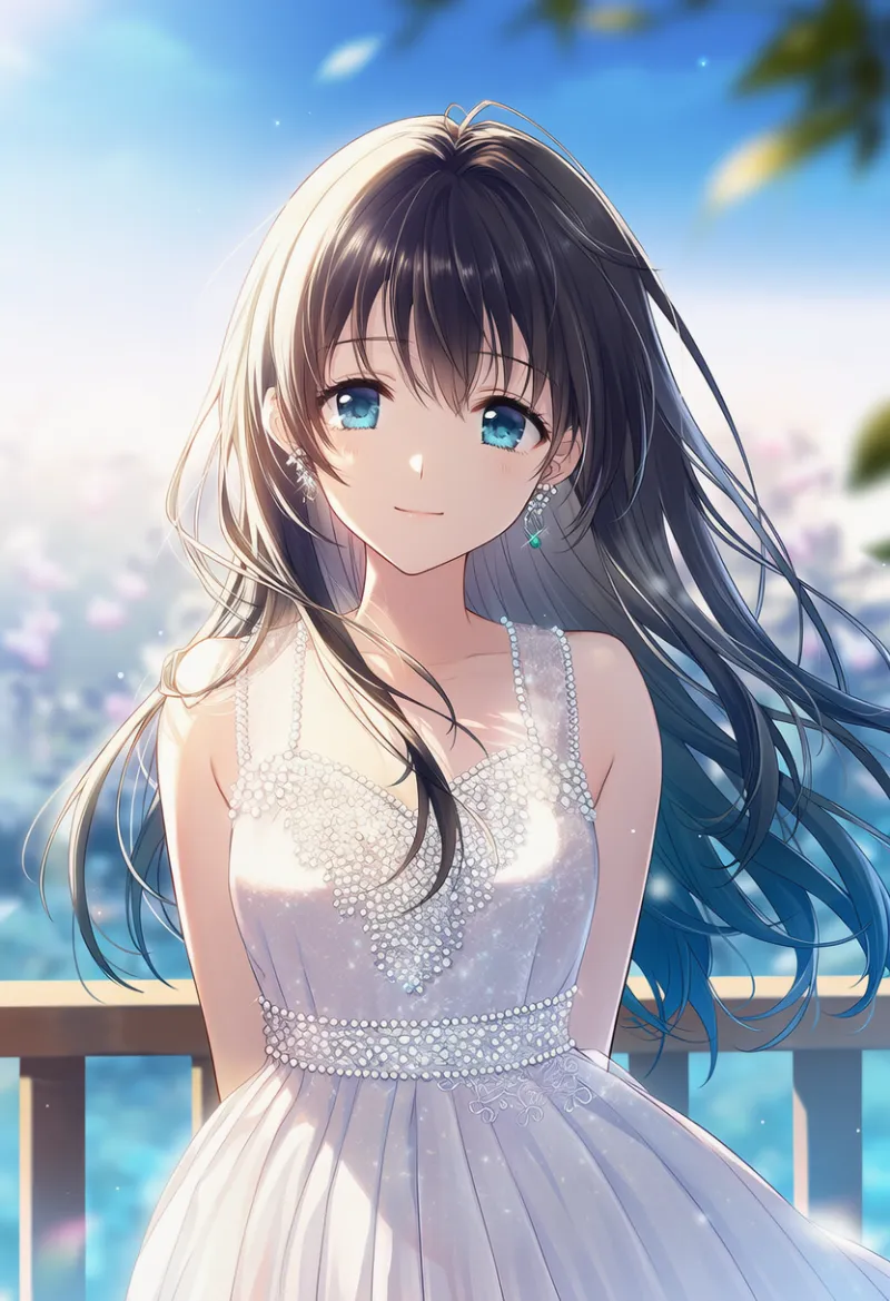 パール（真珠）装飾のAIイラスト（豪華な服用）｜プロンプト紹介