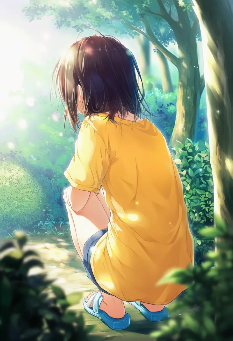 覗き見の視点の基本構図プロンプト:pov peeking|AIイラスト-2