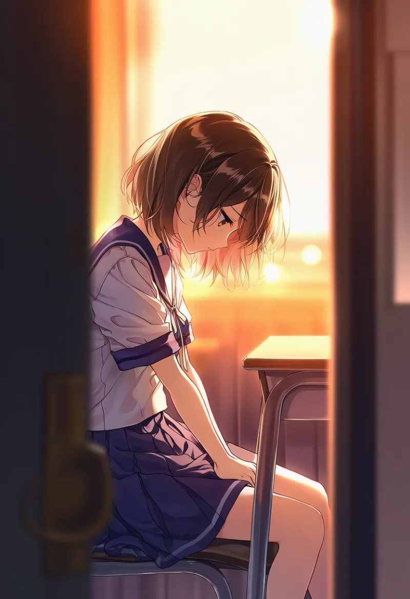 ドア越しの覗き見視点のプロンプト:pov across door|AIイラスト