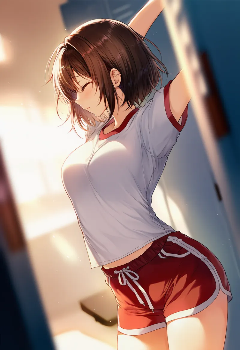 ドア越しの覗き見視点のプロンプト:pov across door|AIイラスト-2