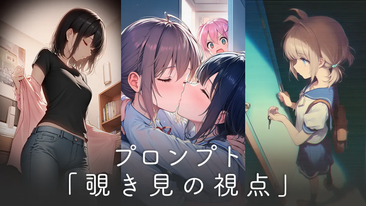 覗き見の視点の構図を作るプロンプト集【AIイラスト】