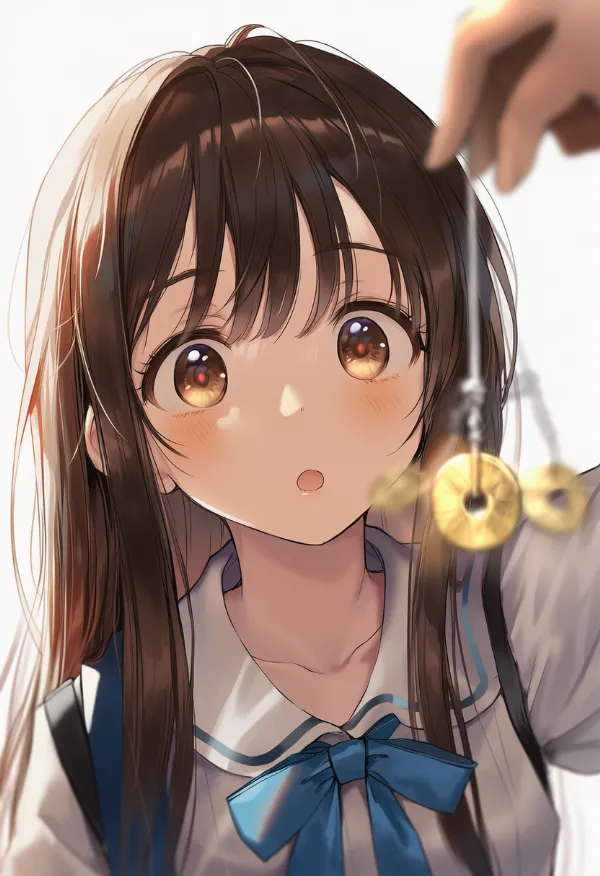 振り子のAIイラスト（催眠シーン）｜プロンプト紹介：pendulum, afterimage