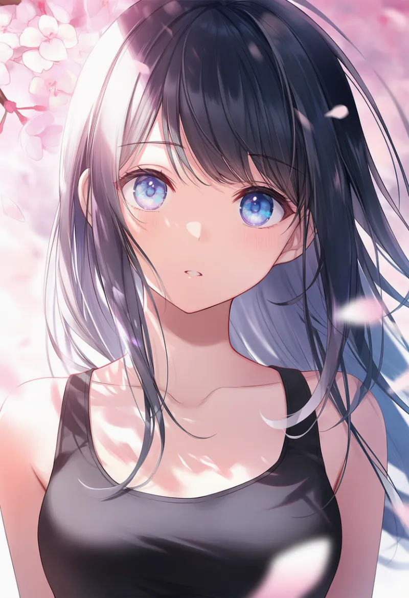 花びらで隠れる（見えそうで見えない構図例）｜プロンプト紹介：petals censor