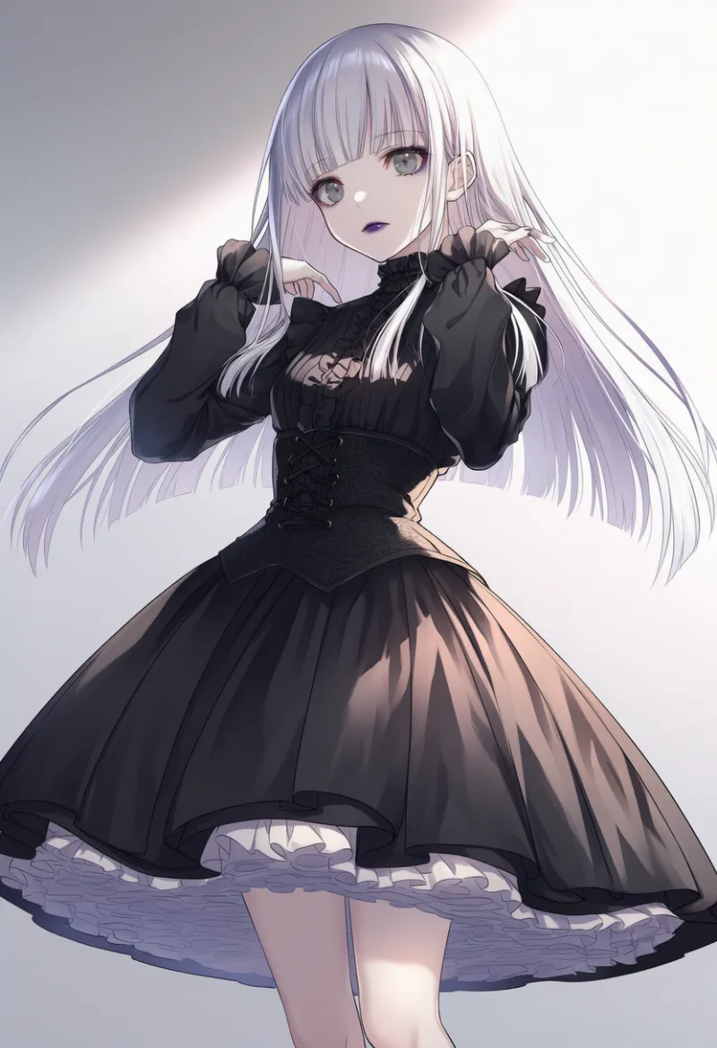 ペチコートのAIイラスト(ゴシックファション)|プロンプト紹介