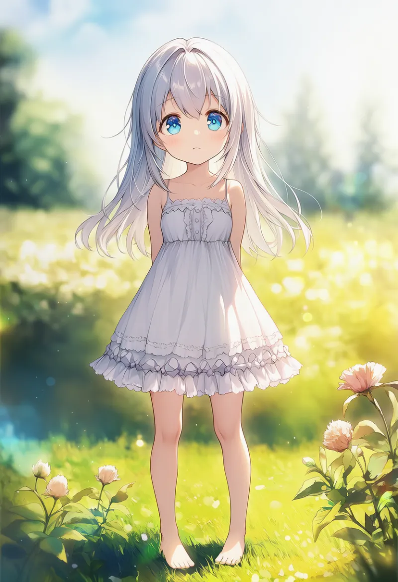 内股|幼い少女のポーズ・仕草のプロンプト