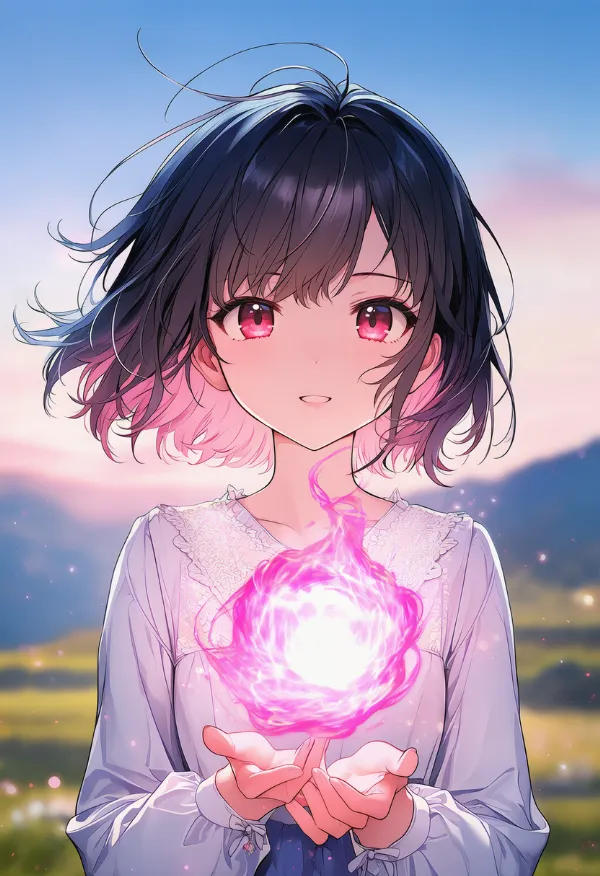 ピンク色の炎のAIイラスト｜プロンプト紹介