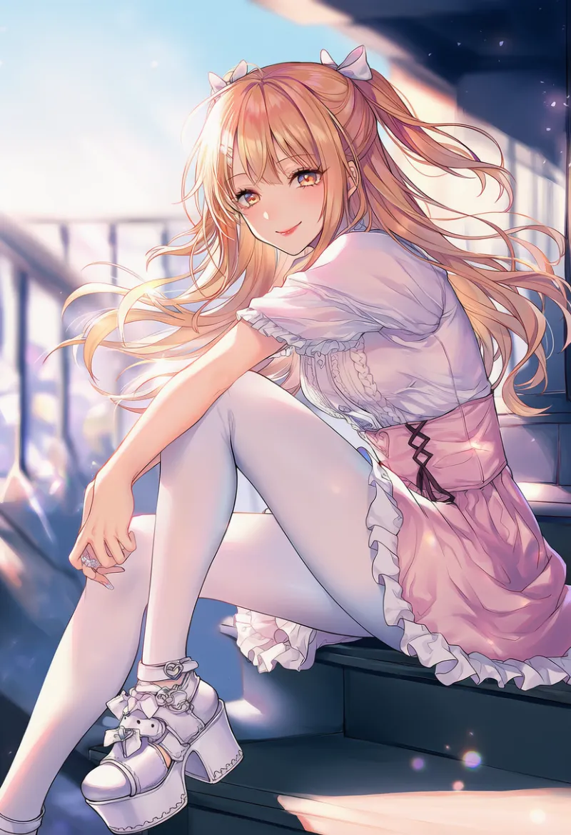 厚底シューズのAIイラスト（姫カジ）｜プロンプト紹介