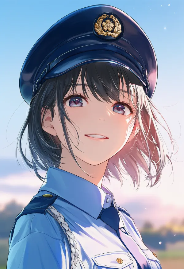 警察帽のAIイラスト｜プロンプト紹介：police hat
