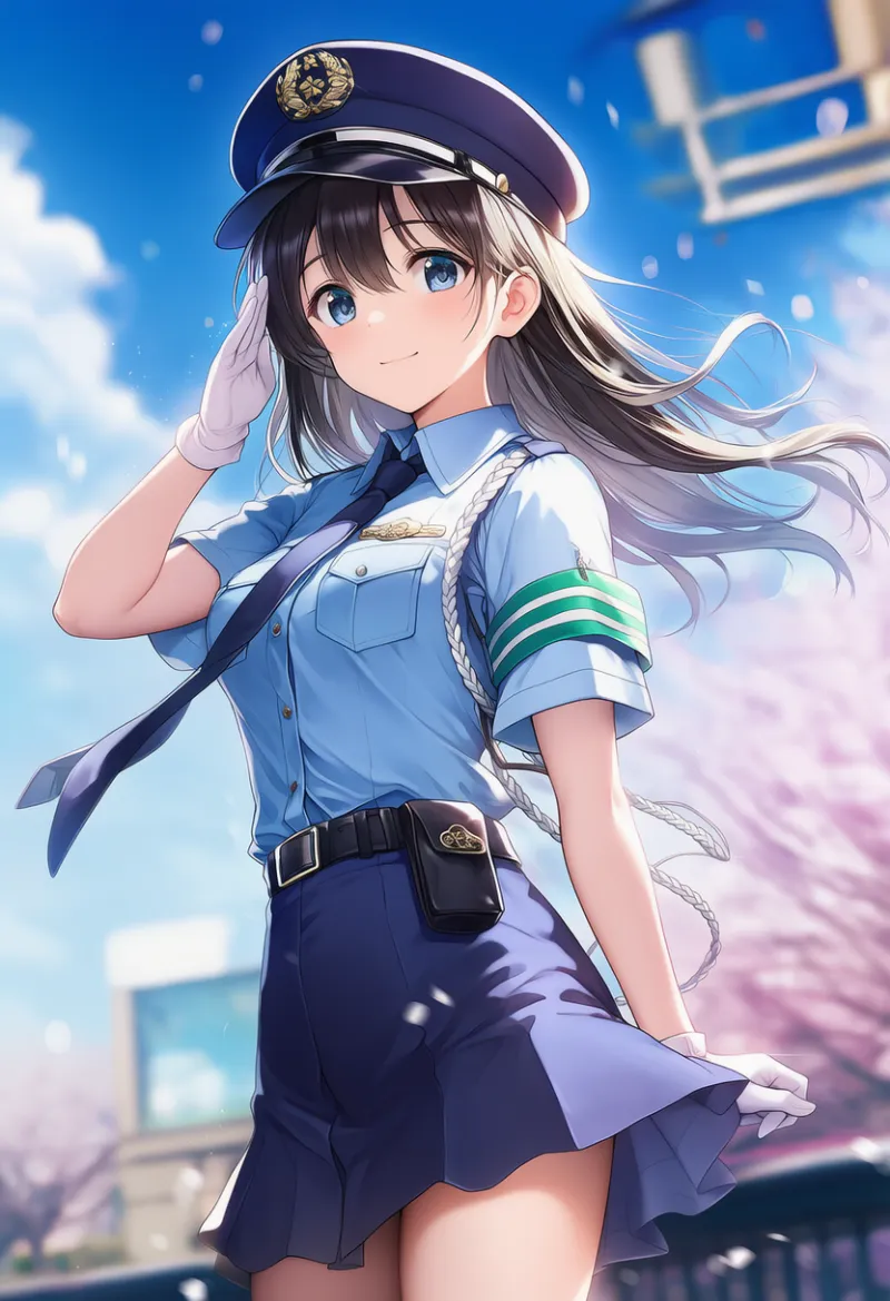 警察制服のAIイラスト｜プロンプト紹介：police uniform