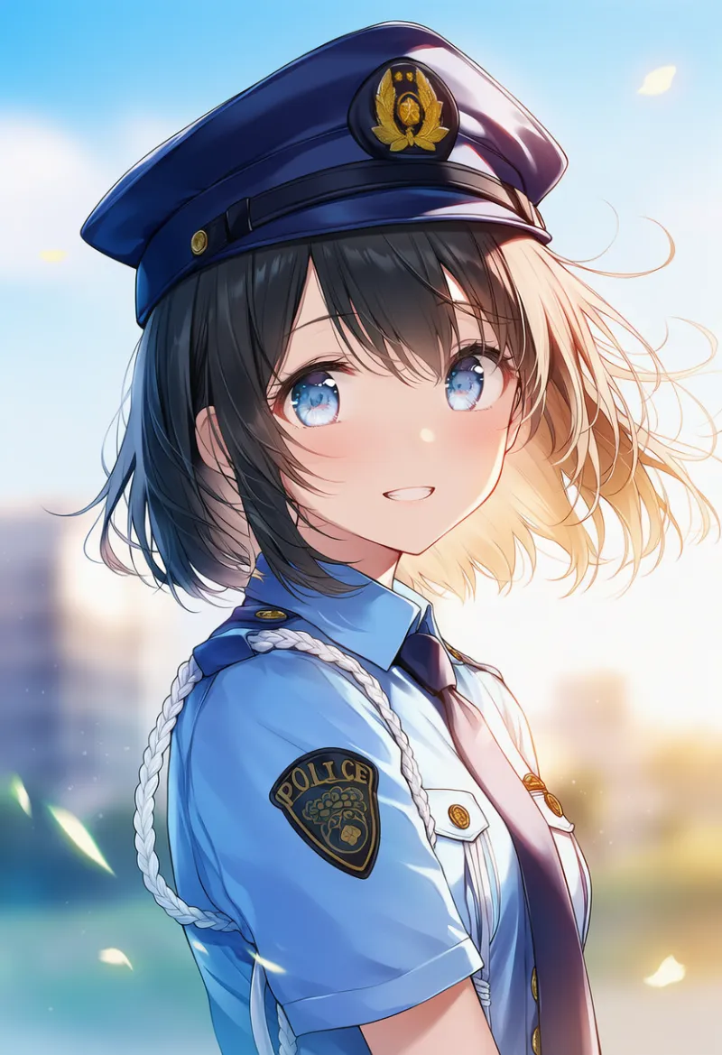 女性警察官のAIイラスト｜プロンプト紹介：policewoman
