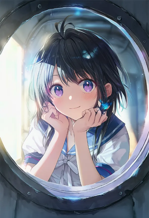 舷窓のAIイラスト