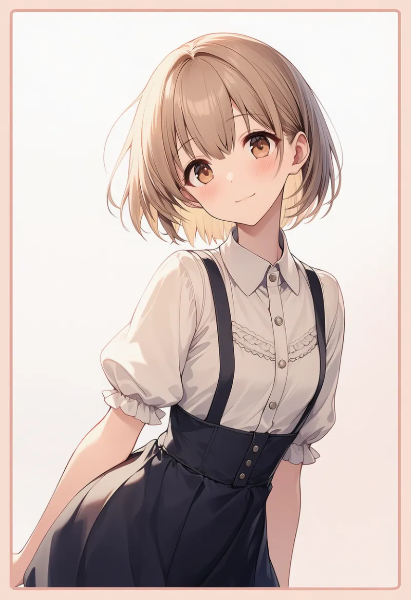 パフスリーブ袖のAIイラスト|デート用コーデのプロンプト紹介