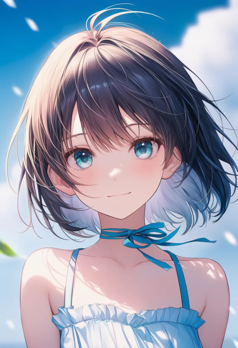 リボンのチョーカーのAIイラスト（豪華な服用）｜プロンプト紹介