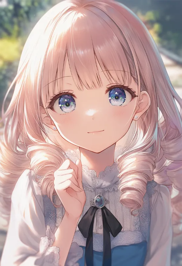 リングレット（お嬢様ヘア）のAIイラスト｜プロンプト紹介