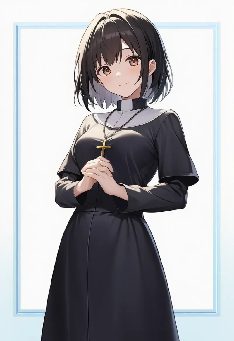 宗教・僧侶ローブ（カソック）のコーデ｜プロンプト紹介