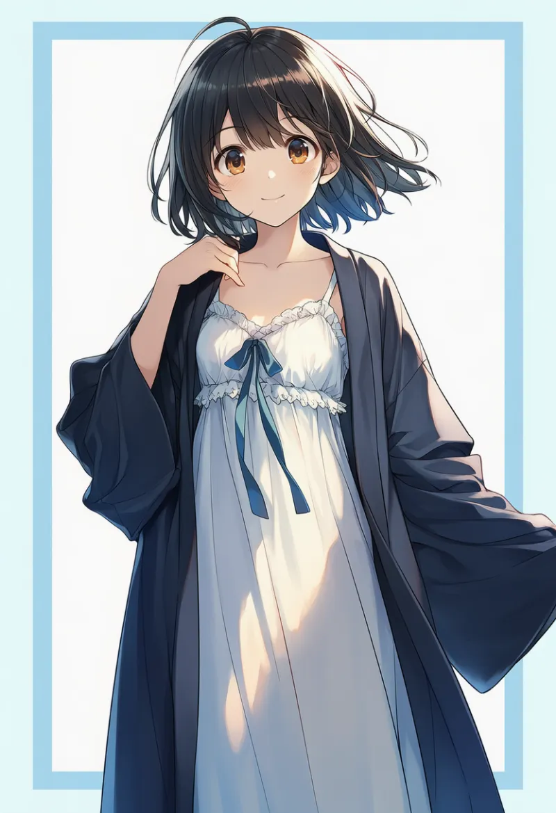 ナイトガウン（ローブ風）のAIイラスト｜プロンプト紹介