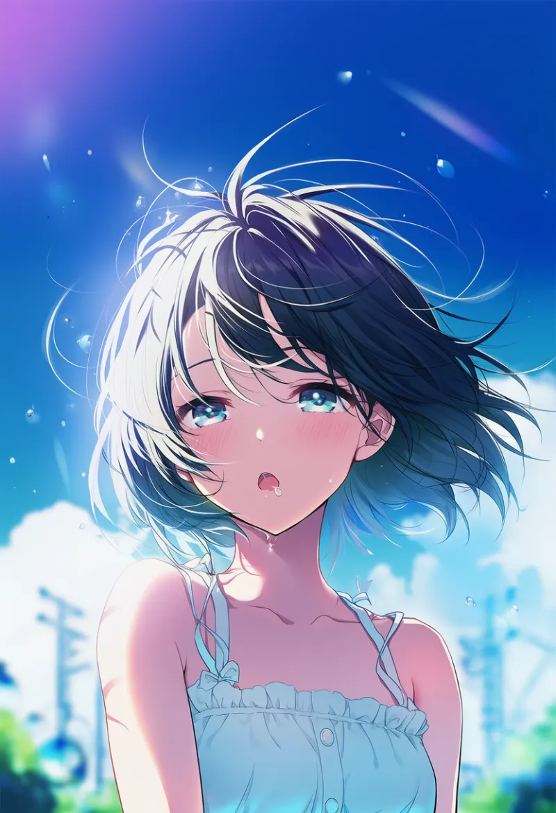 唾液の泡のAIイラスト｜プロンプト紹介：saliva bubble