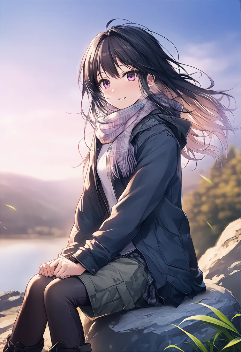 スカーフのAIイラスト｜プロンプト紹介